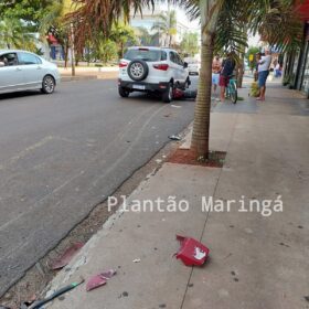 Fotos de Carro arrasta moto por cerca de 30 metros após acidente e deixa açougueiro em estado grave em Sarandi