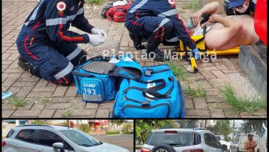 Fotos de Carro arrasta moto por cerca de 30 metros após acidente e deixa açougueiro em estado grave em Sarandi