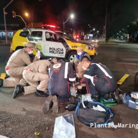 Fotos de Homem atropelado em cima da faixa de pedestres em Maringá, morre no hospital