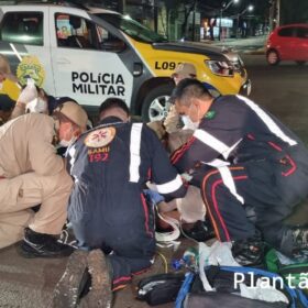 Fotos de Homem atropelado em cima da faixa de pedestres em Maringá, morre no hospital