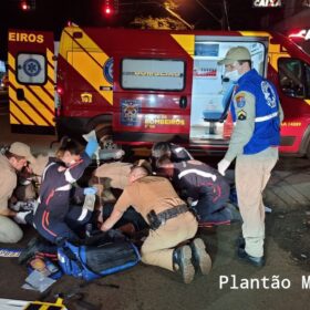 Fotos de Homem atropelado em cima da faixa de pedestres em Maringá, morre no hospital
