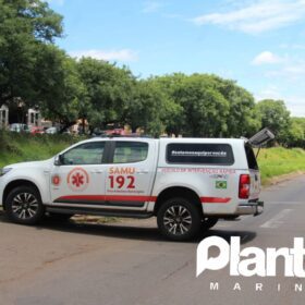 Fotos de Colisão envolvendo carro e moto deixa um homem morto e uma mulher ferida em Maringá 