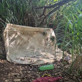 Fotos de Corpo em avançado estado decomposição é encontrado em um córrego em Maringá