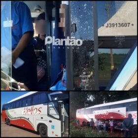 Fotos de Criminosos atiram contra motorista durante roubo a ônibus