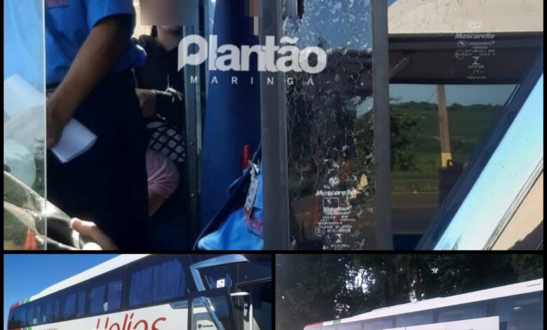 Fotos de Criminosos atiram contra motorista durante roubo a ônibus