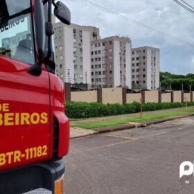 Fotos de Duas pessoas são socorridas durante incêndio em apartamento em Maringá