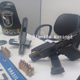 Homem com sete mandados de prisão e investigado em vários homicídios em Maringá é preso com duas pistolas  Foto 6 Fotos de Homem com sete mandados de prisão e investigado em vários homicídios em Maringá é preso com duas pistolas