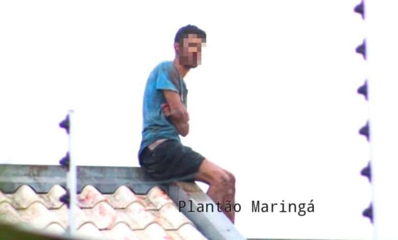 Fotos de Homem em surto psicótico causa transtorno em Maringá