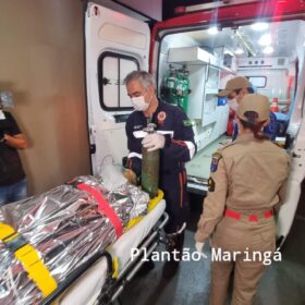 Fotos de Homem tenta agredir a esposa e acaba se cortando com uma faca em Maringá