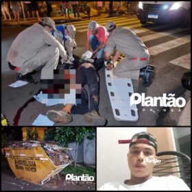 Jovem é intubado após bater moto contra caçamba de entulho em Sarandi Foto 1 Fotos de Jovem é intubado após bater moto contra caçamba de entulho em Sarandi