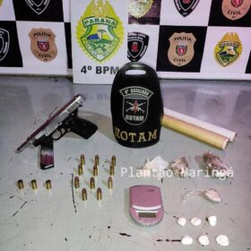 Membro de facção criminosa suspeito de matar moça na frente da mãe em Maringá, é baleado após confronto com a Rotam Foto 1 Fotos de Membro de facção criminosa suspeito de matar moça na frente da mãe em Maringá, é baleado após confronto com a Rotam