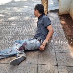 Morador em situação de rua é esfaqueado e disse ter sido vítima de roubo em Maringá Foto 1 Fotos de Morador em situação de rua é esfaqueado e disse ter sido vítima de roubo em Maringá