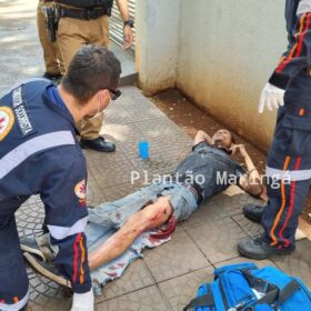 Fotos de Morador em situação de rua é esfaqueado e disse ter sido vítima de roubo em Maringá