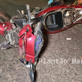 Fotos de Motociclista avança sinal vermelho, bate em carro e é socorrido com ferimentos graves em Maringá 