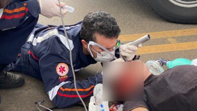 Fotos de Motociclista é intubado após grave acidente nesta segunda-feira