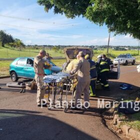 Fotos de Motorista suspeito de estar embriagado invade pista contrária, causa acidente e fere casal em Maringá 