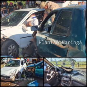 Fotos de Motorista suspeito de estar embriagado invade pista contrária, causa acidente e fere casal em Maringá 