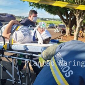 Fotos de Motorista suspeito de estar embriagado invade pista contrária, causa acidente e fere casal em Maringá 