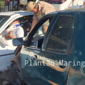 Fotos de Motorista suspeito de estar embriagado invade pista contrária, causa acidente e fere casal em Maringá 