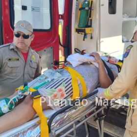 Fotos de Motorista suspeito de estar embriagado invade pista contrária, causa acidente e fere casal em Maringá 