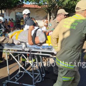 Fotos de Motorista suspeito de estar embriagado invade pista contrária, causa acidente e fere casal em Maringá 