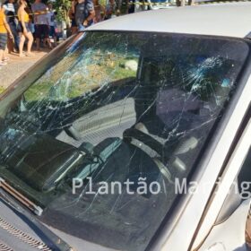 Fotos de Motorista suspeito de estar embriagado invade pista contrária, causa acidente e fere casal em Maringá 