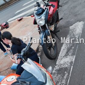 Fotos de Câmera de segurança registra colisão entre duas motos em Sarandi