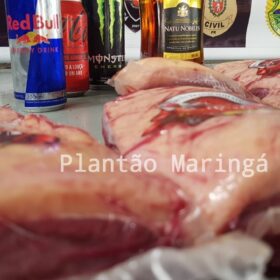 Fotos de Homem é preso após furtar sete peças de picanha, whisky e energético em supermercado de Maringá