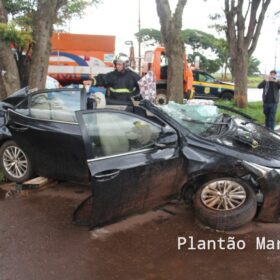 Fotos de Homem é resgatado das ferragens após carro capotar entre Sarandi e Marialva