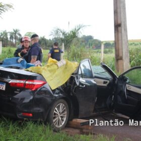 Fotos de Homem é resgatado das ferragens após carro capotar entre Sarandi e Marialva