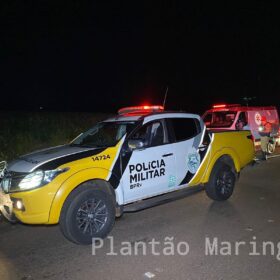 Fotos de Motorista é ejetado de carro após capotamento e tem o corpo esmagado por caminhão na PR-323 próximo a Água Boa