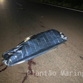 Fotos de Motorista é ejetado de carro após capotamento e tem o corpo esmagado por caminhão na PR-323 próximo a Água Boa