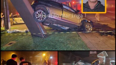 Fotos de Uma pessoa morreu e três ficaram feridas após carro bater em árvore em Maringá