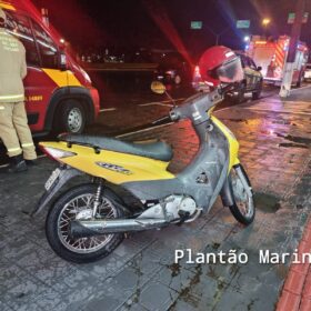 Fotos de Buraco em avenida provoca queda de motociclistas em Maringá; uma das vítimas foi socorrida com ferimentos graves