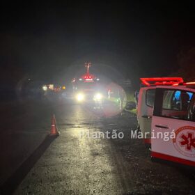 Fotos de Caminhoneiro morre após capotamento na rodovia PR-323