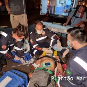 Fotos de Ciclista sofre traumatismo cranioencefálico após atropelar pedestre em Maringá