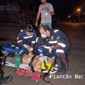 Fotos de Ciclista sofre traumatismo cranioencefálico após atropelar pedestre em Maringá