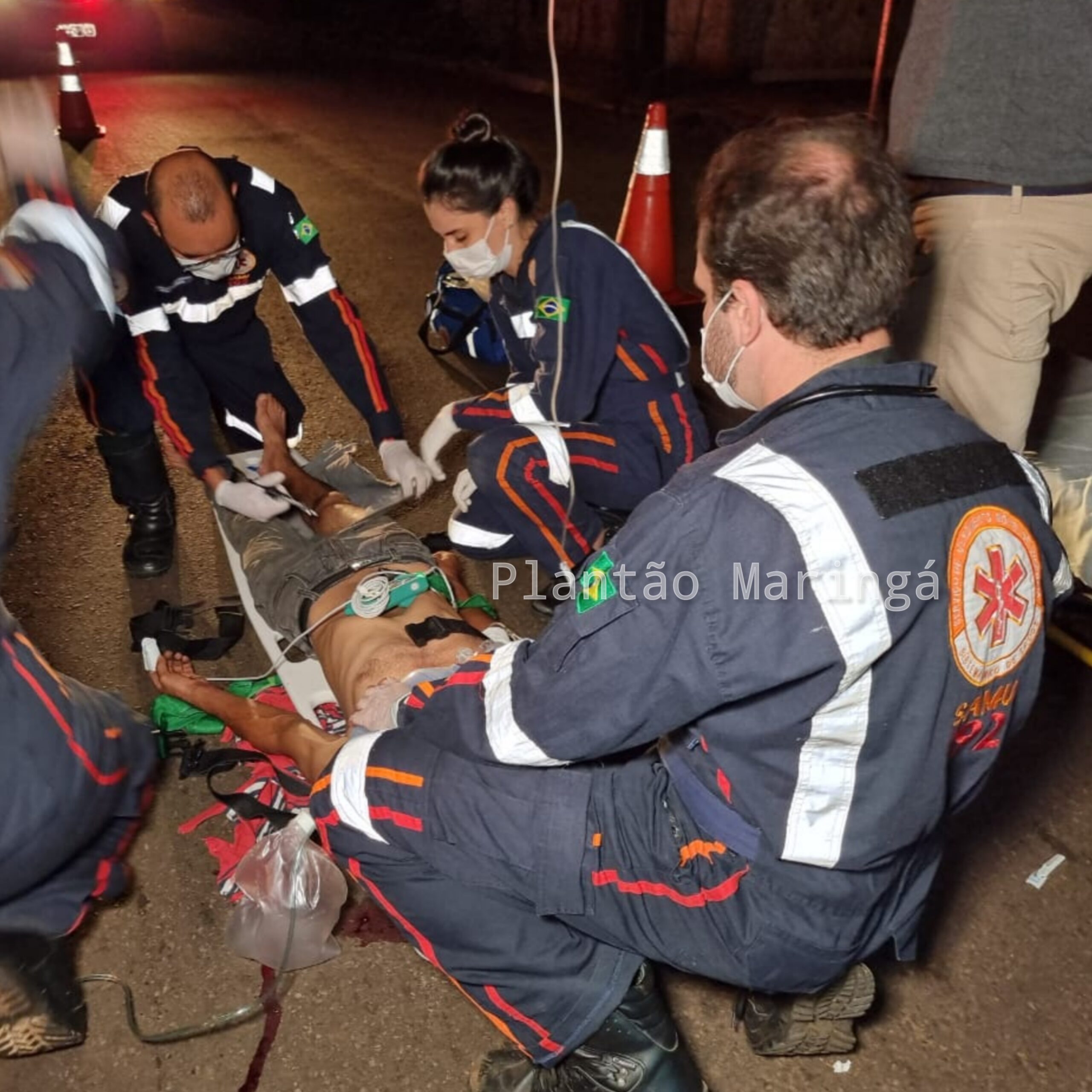 Fotos de Ciclista sofre traumatismo cranioencefálico após atropelar pedestre em Maringá