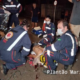 Fotos de Ciclista sofre traumatismo cranioencefálico após atropelar pedestre em Maringá
