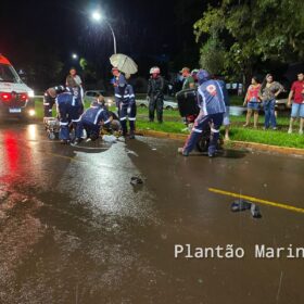 Fotos de Colisão envolvendo motos em Marialva mobilizou duas equipes médicas do Samu