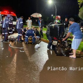 Fotos de Colisão envolvendo motos em Marialva mobilizou duas equipes médicas do Samu