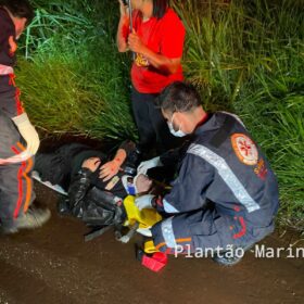 Fotos de Colisão envolvendo motos em Marialva mobilizou duas equipes médicas do Samu