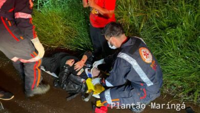 Fotos de Colisão envolvendo motos em Marialva mobilizou duas equipes médicas do Samu