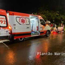 Fotos de Colisão envolvendo motos em Marialva mobilizou duas equipes médicas do Samu
