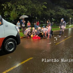 Fotos de Colisão envolvendo motos em Marialva mobilizou duas equipes médicas do Samu