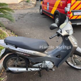 Fotos de Duas mulheres e uma criança em uma moto ficam feridos após colisão em Maringá