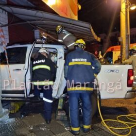 Fotos de Homem com drogas dentro do carro causa grave acidente durante fuga da GCM e deixa duas crianças feridas em Maringá