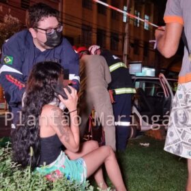 Fotos de Homem com drogas dentro do carro causa grave acidente durante fuga da GCM e deixa duas crianças feridas em Maringá