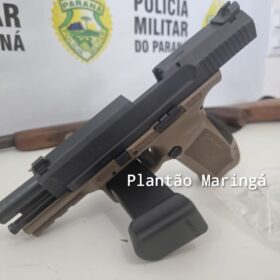 Fotos de Homem com três mandados de prisão em aberto e já condenado a 24 anos de cadeia é preso com drogas e armas em Maringá