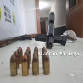 Fotos de Homem com três mandados de prisão em aberto e já condenado a 24 anos de cadeia é preso com drogas e armas em Maringá